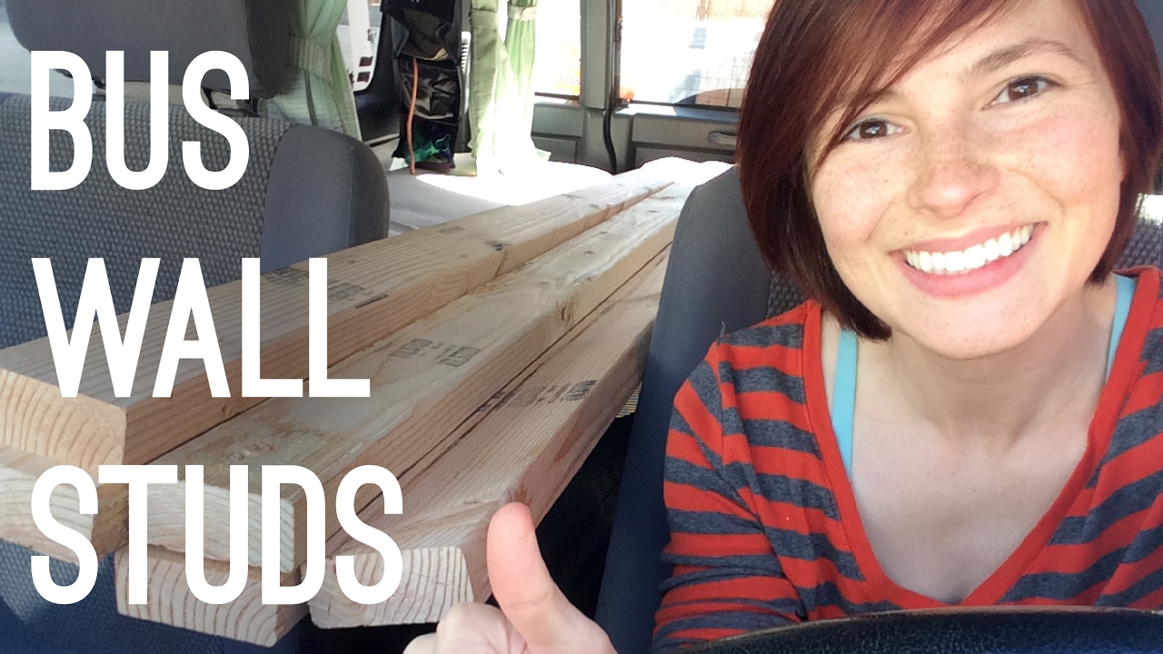Installing Studs in the Walls of the Bus