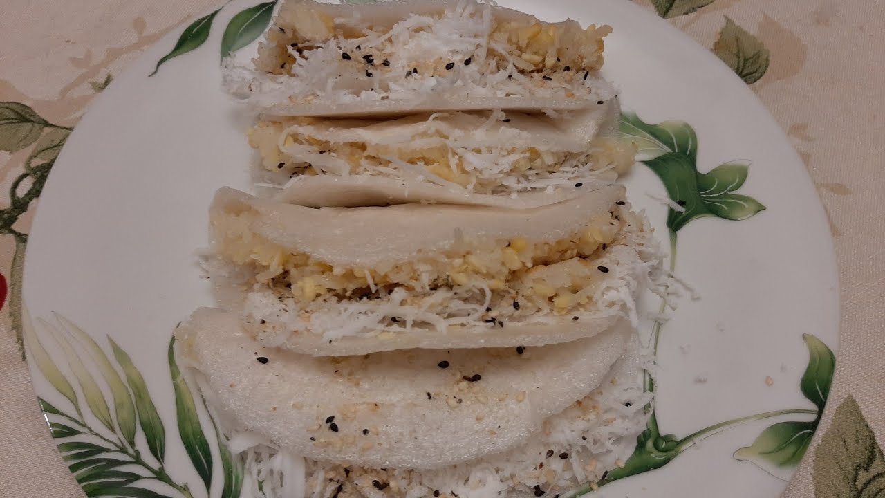 របៀបធ្វើនំស៊យឈ្មុយឆ្ងាញ់(Steamed sticky rice with tapioca wafer)