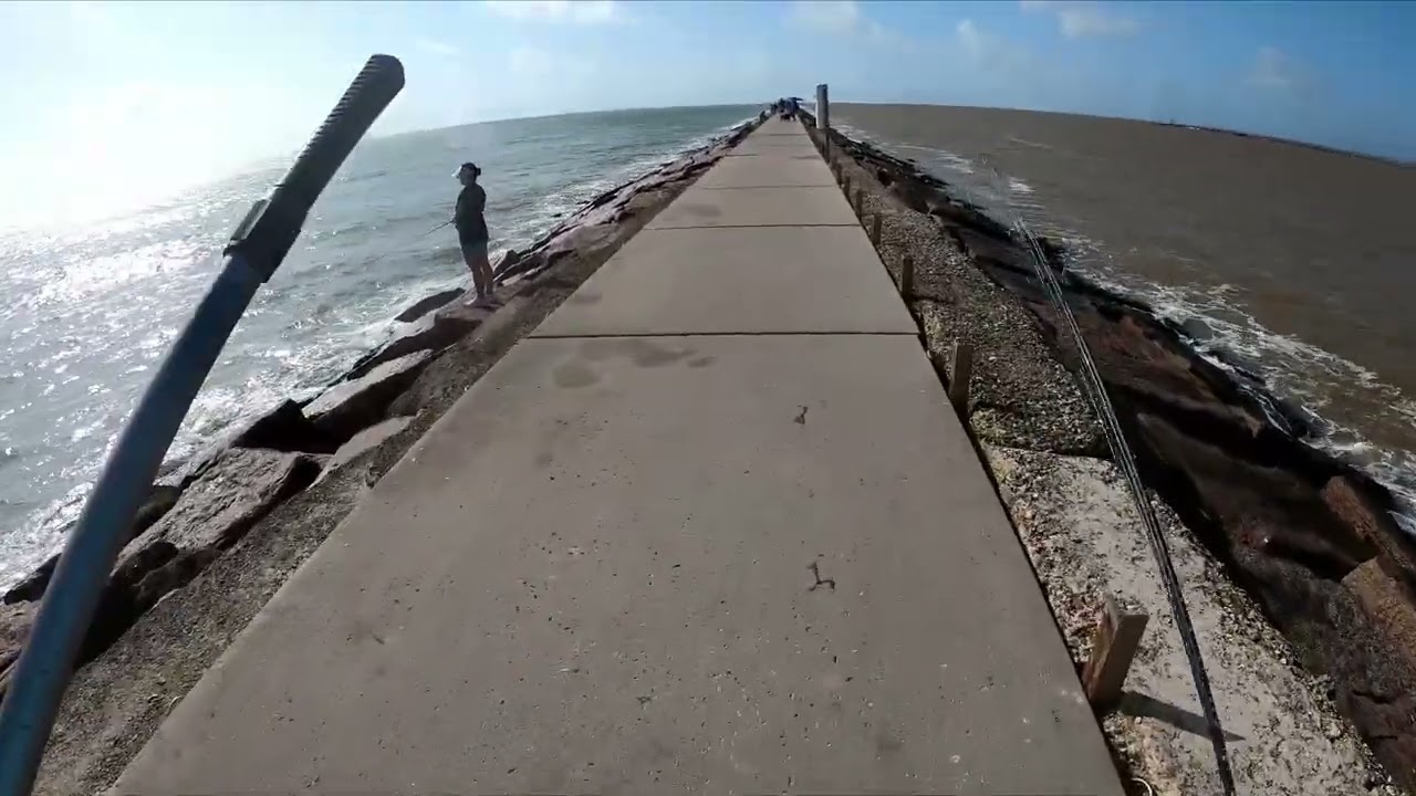 2025 06 21 Surfside jetty.  Freeport, TX.  Walk down the jetty.
