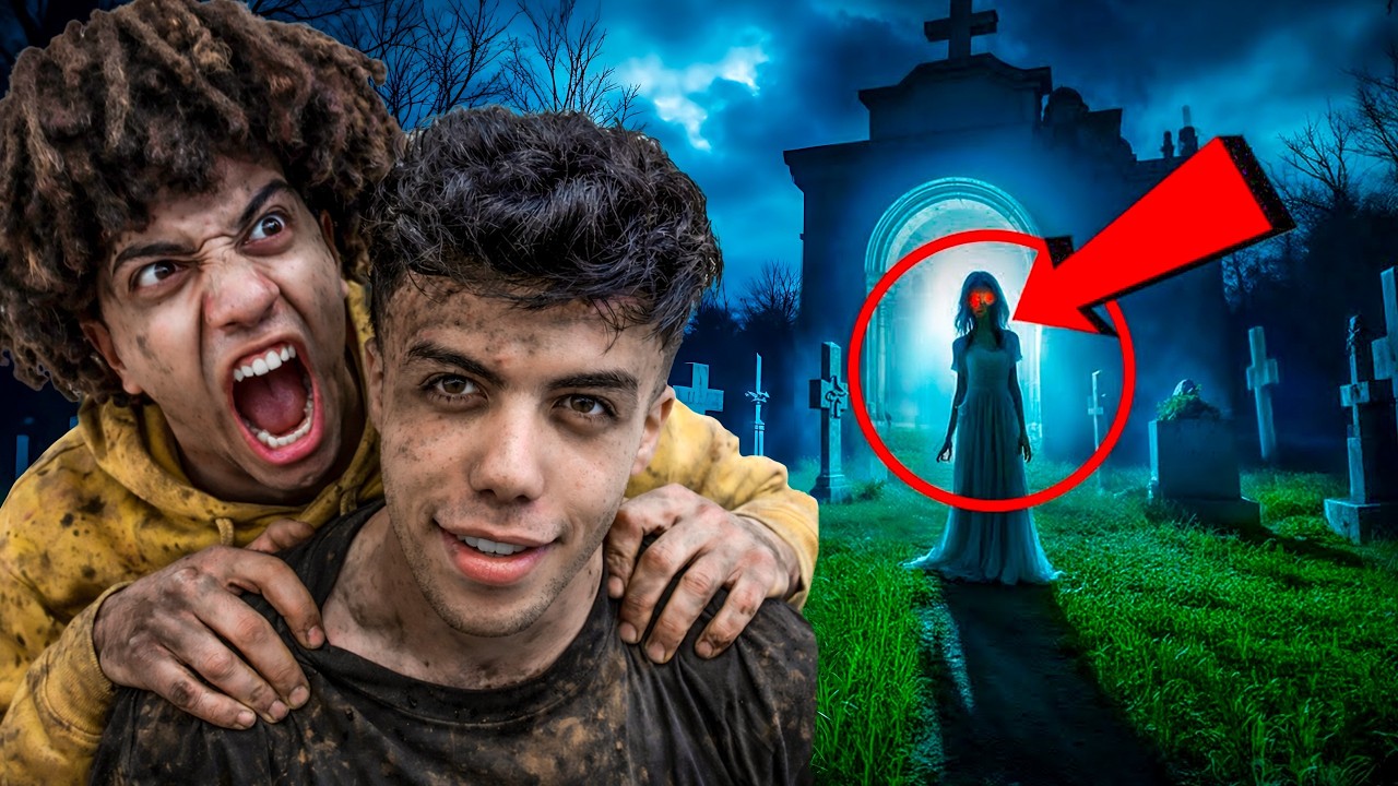 دخلت المقابر ورا حمو ايهاب ( طلع مخبى حاجه هناك ) 😱