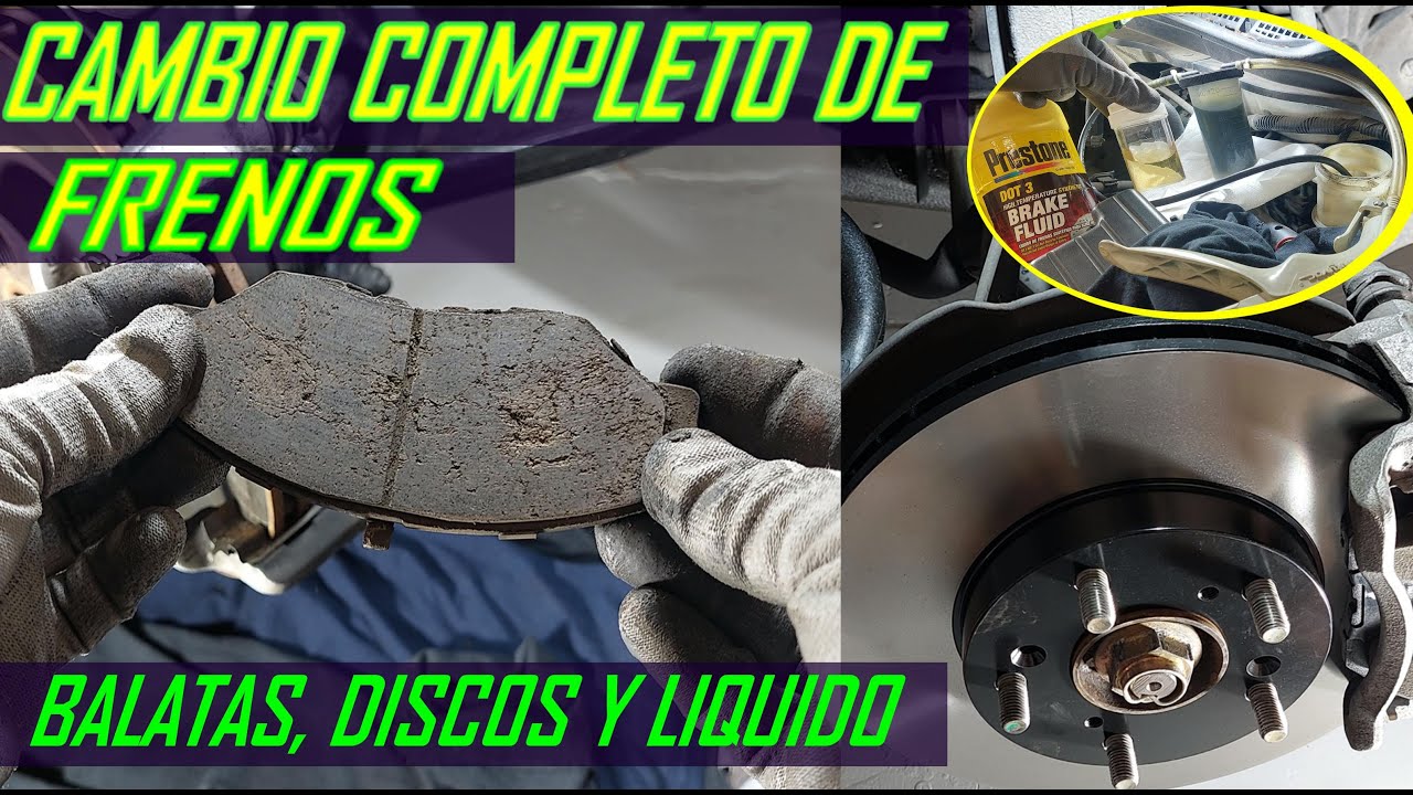 Trabajo completo de frenos, balatas, cambio de liquido y discos a detalle