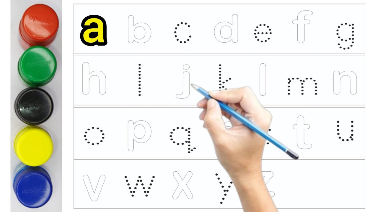 Alphabet, ABC Song, ABCD, A to Z, Kids Rhymes, Dotted lines for toddler ll 