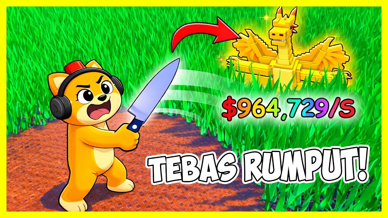 OBIT JADI PENEBAS RUMPUT UNTUK AMBIL BRAINROT!? | Cut Grass for Brainrots