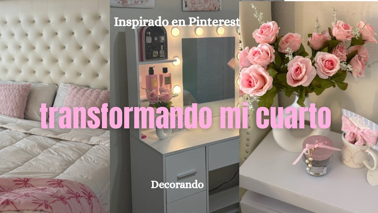 Transformando mi Cuarto 🌸 inspirado en Pinterest 🌷 DECORANDO 🎀 #vlog #decoration #pinterest 