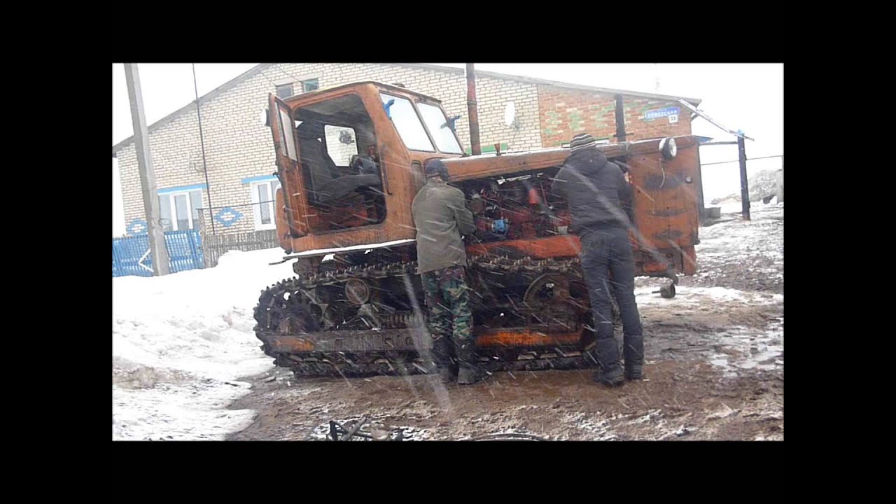 Запуск двигателя А-01 на тракторе алтай т4.