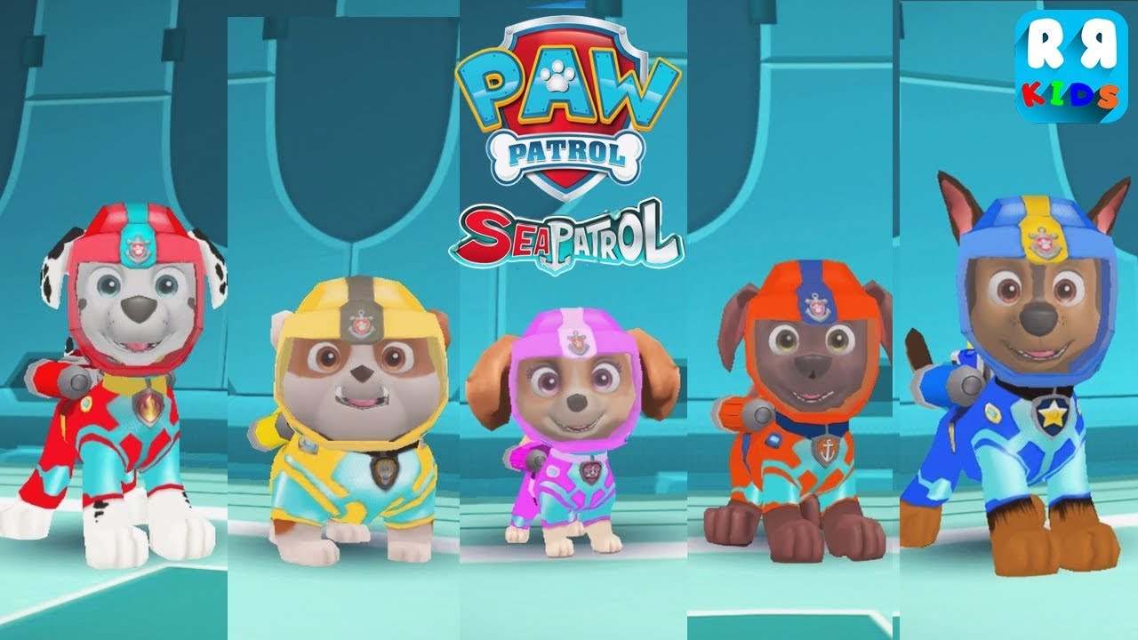 PAW Patrol Air and Sea Adventures - Swim with All Paw Patrol Marshall, Rubble, Skye, Zuma and Chase