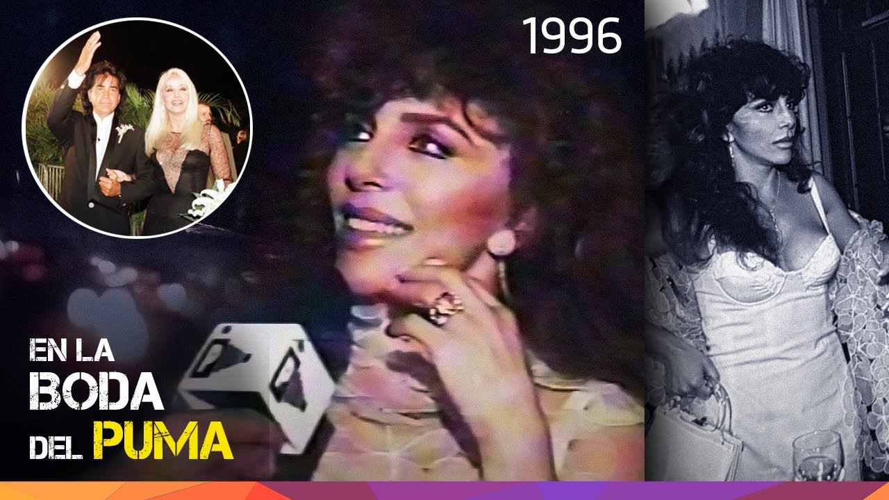 Verónica Castro en la Boda del Puma Rodríguez - 1996
