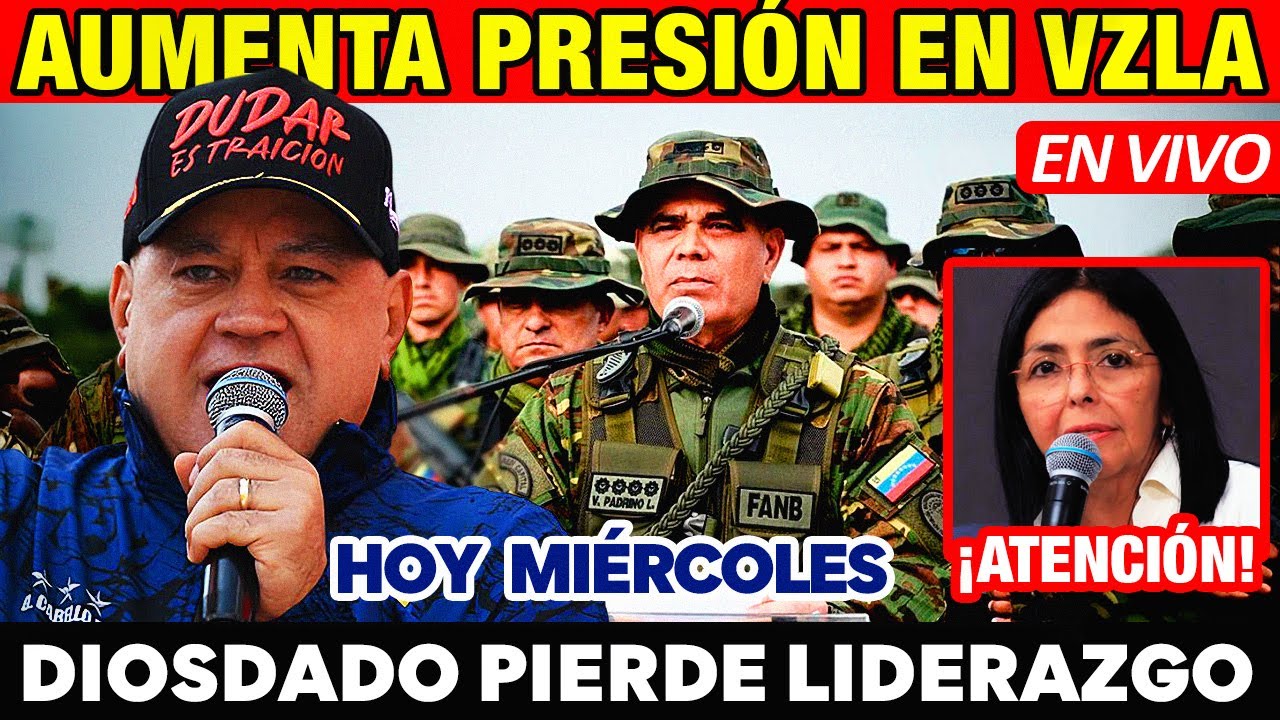 ÚLTIMO 🚨 DIOSDADO PIERDE TERRENO 🔴 EEUU AUMENTA SU PRESIÓN EN VZLA Y DELCY QUEDA BAJO PRESIÓN