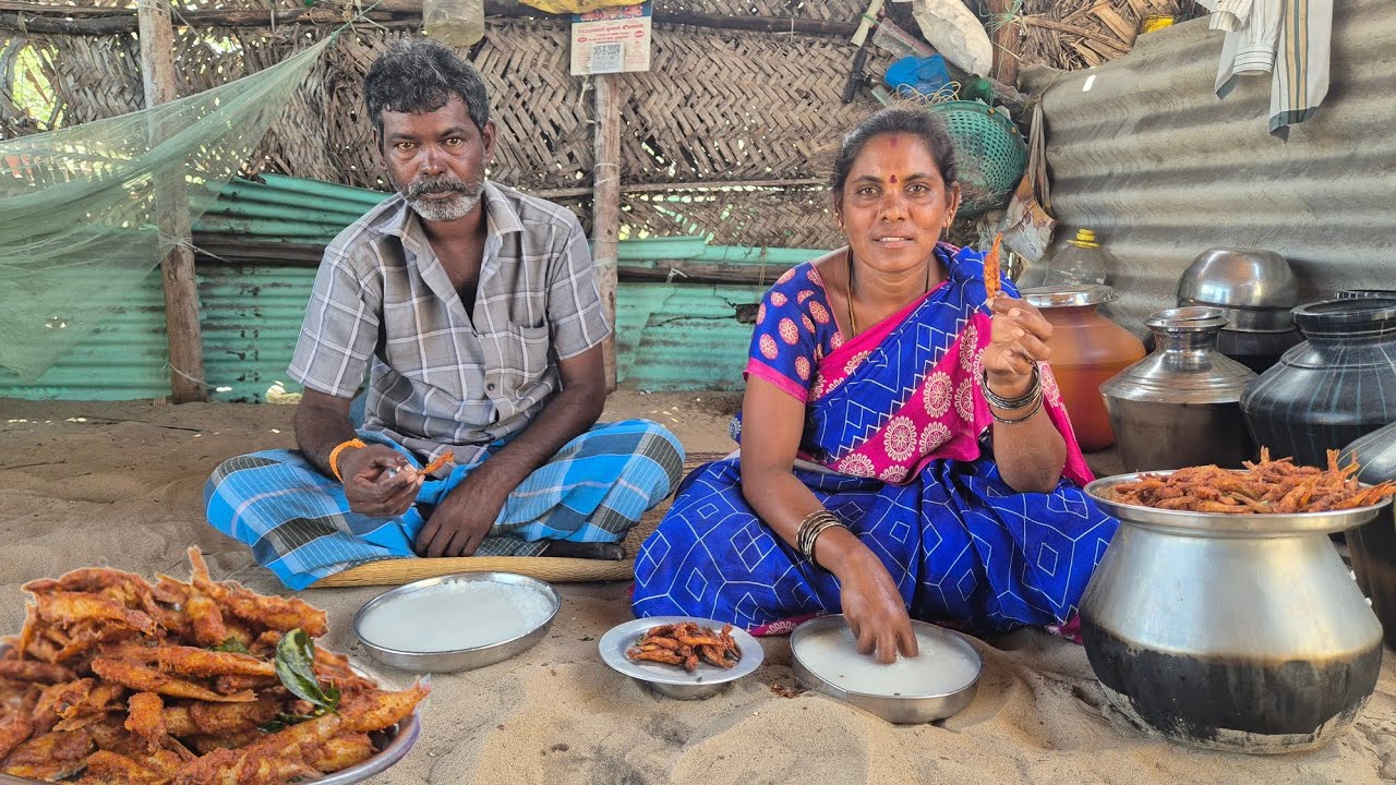 வெயிலுக்கு இதமான பழைய கஞ்சி நெத்திலி 65
