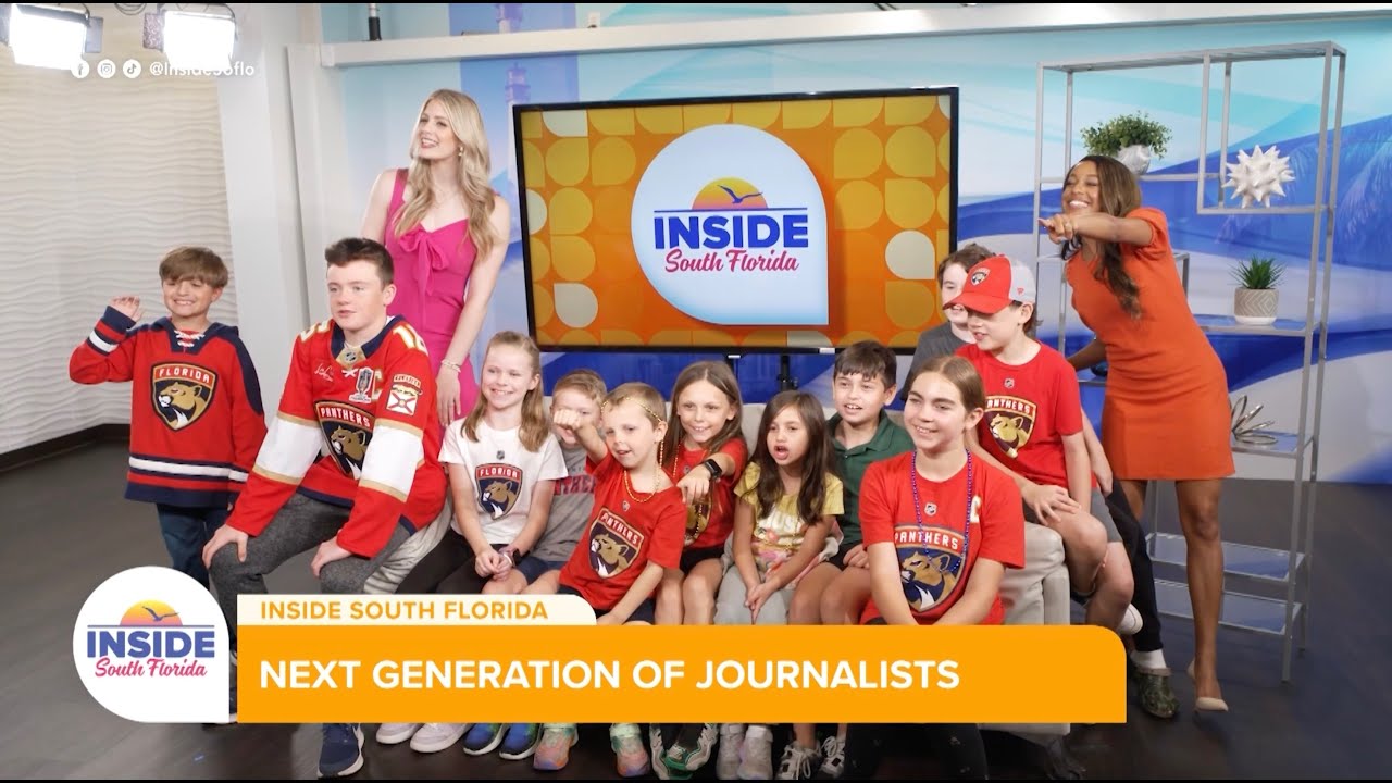 Florida Panthers Kids Club Takes Over WSFL 39 for a Behind-the-Scenes TV Experience