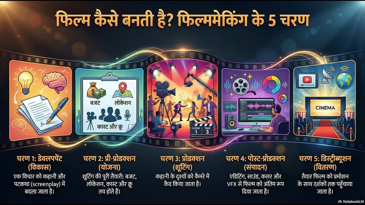 Filmmaking Kya Hai? | Film Banane Ke 5 Stages | Beginner Guide Hindi