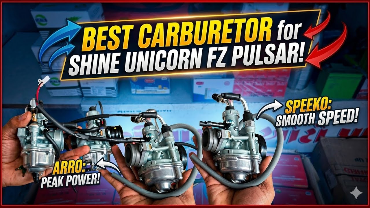 Shine Unicorn Fz and Palsur Spaco Carburetor Full Stock Available🏍️ | Best carburettor For Bike 🔥🔥 