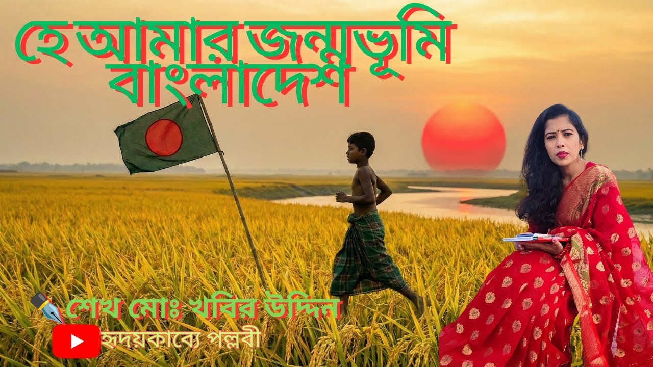 হে আমার জন্মভূমি বাংলাদেশ। Hey Amar Janmobhumi Bangladesh। কন্ঠে পল্লবী 