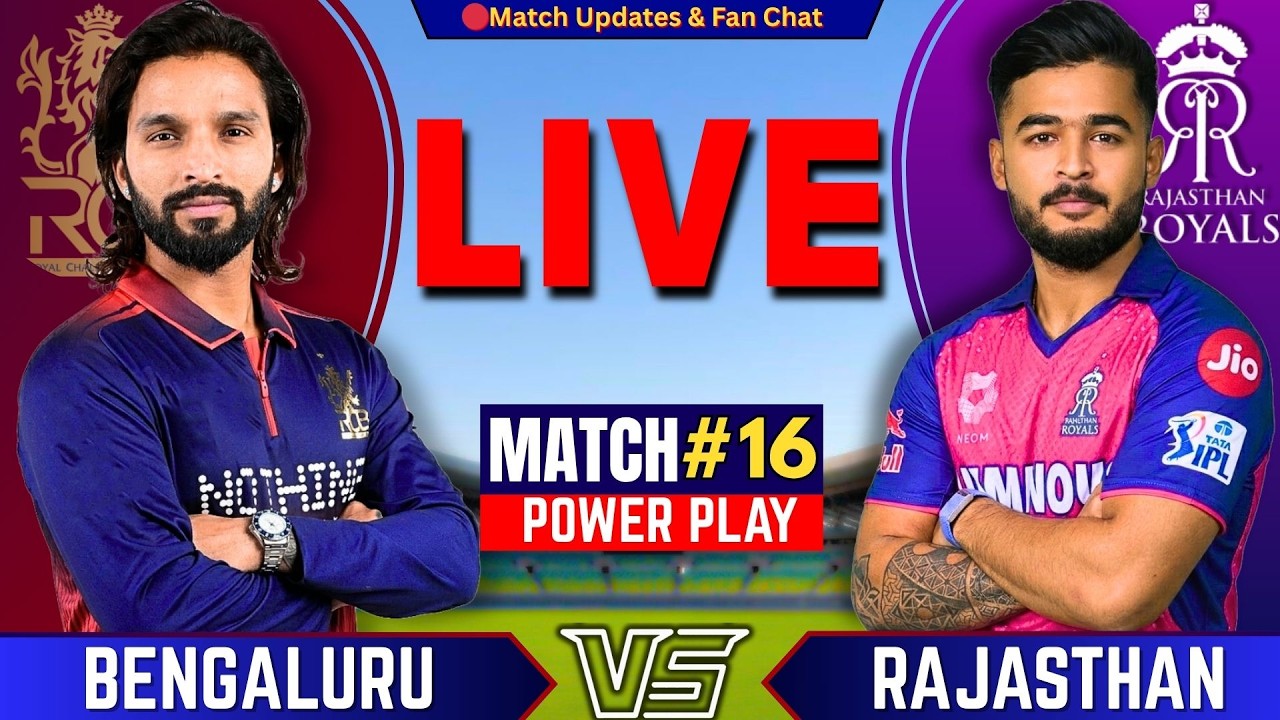 🔴Rajasthan vs Bengaluru , 16th T20 IPL 2026 | IPL Match Today | RCB vs RR Live | Live Cricket Match