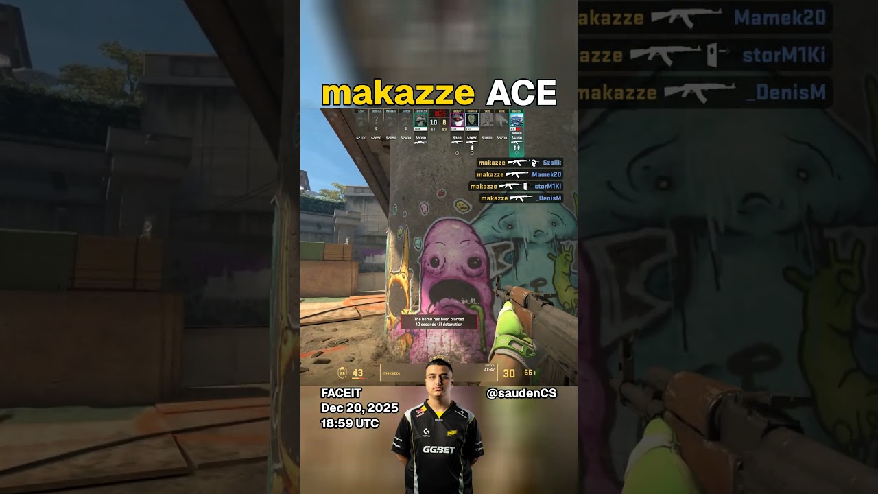 makazze - ACE | FACEIT CS2 Highlight | Dec 20, 2025 18:59 UTC | Overpass