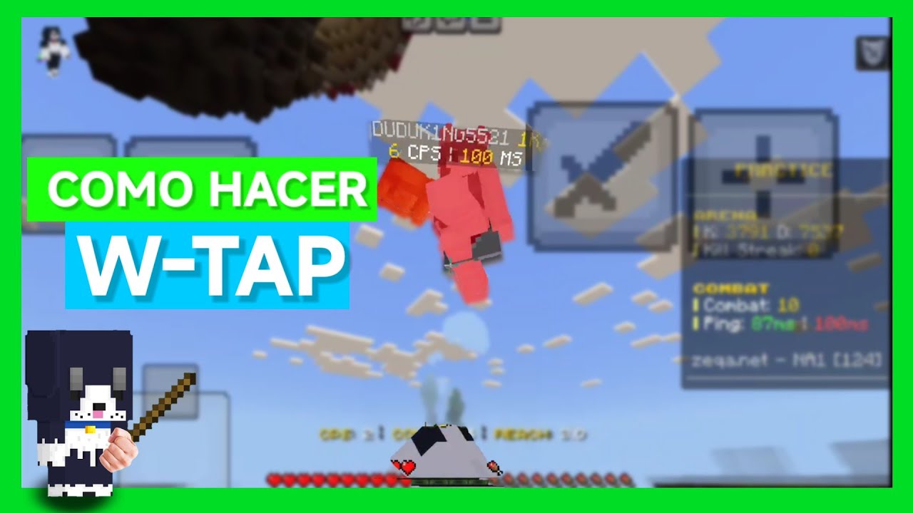 COMO hacer COMBOS Efectivos Con W-Tap en PvP Minecraft Bedrock | Tiwytys