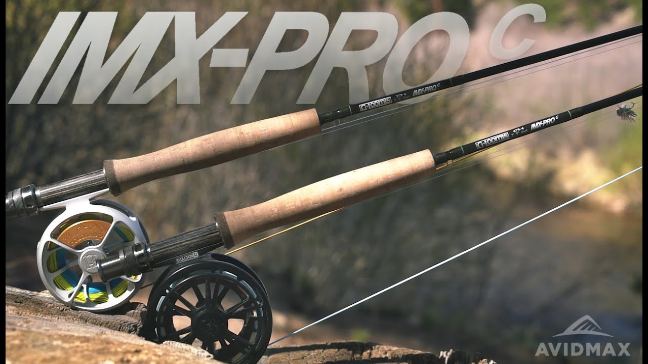 Синяя подкладка во время слива с ручьём G. Loomis IMX-Pro