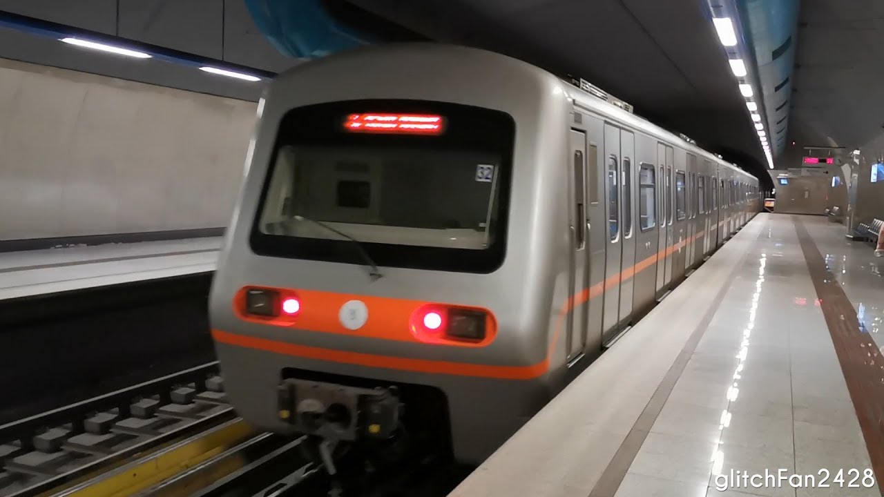 [Attiko Metro] Set 32 from Monastiraki to Eleonas - HANWHA-Rotem-Mitsubishi 2nd Generation Stock