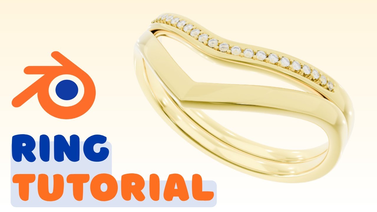 Gold Diamond Ring in Blender 4.4 with JewelCraft | Easy Jewelry Modeling Tutorial