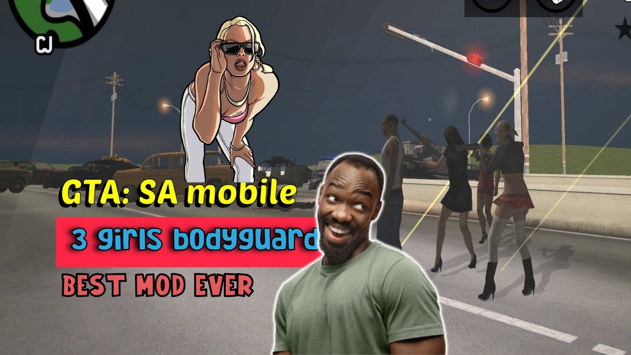 3 girls bodyguard | This mod is awesome | GTA: SA mobile gameplay.