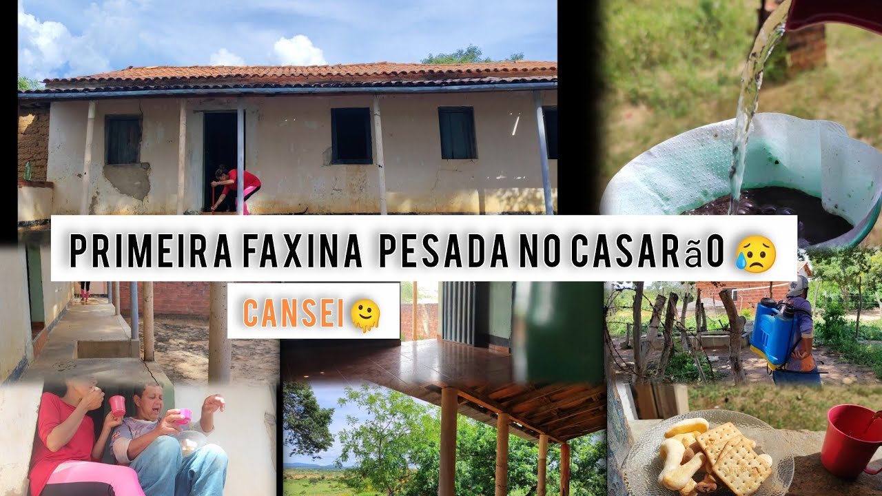 NOSSA PRIMEIRA FAXINA PESADA🏡/  NOSSO SÍTIO TÃO SONHADO+ALMOCINHO CAFÉ DA TARDE!!