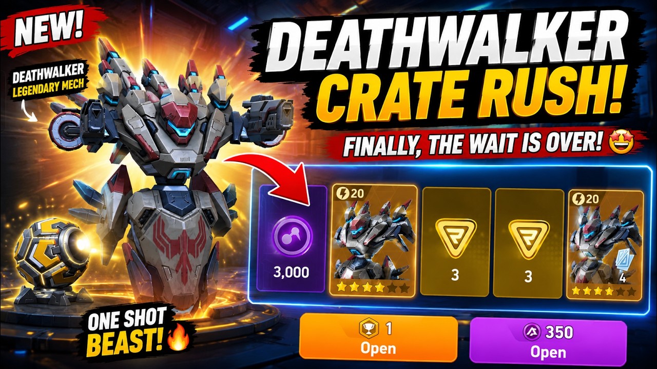😱 DEATHWALKER IS FINALLY HERE!! 🤯 I UNLOCKED IT ON MY FIRST DAY! 🔥| Mech Arena