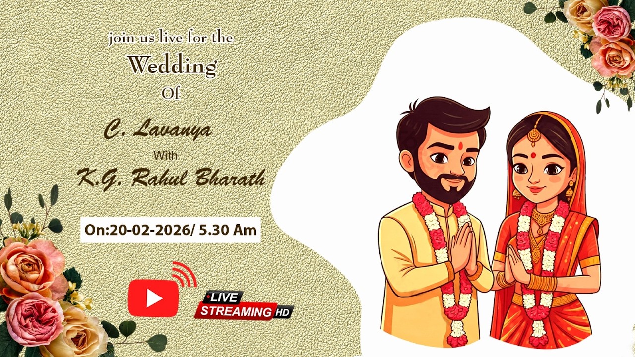 Wedding,C. Lavanya with K.G. Rahul Bharath