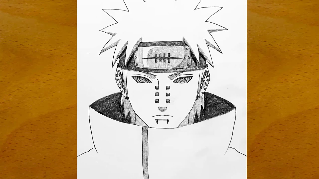 How to Draw Pain (Nagato) Step by Step || Naruto Anime Drawing