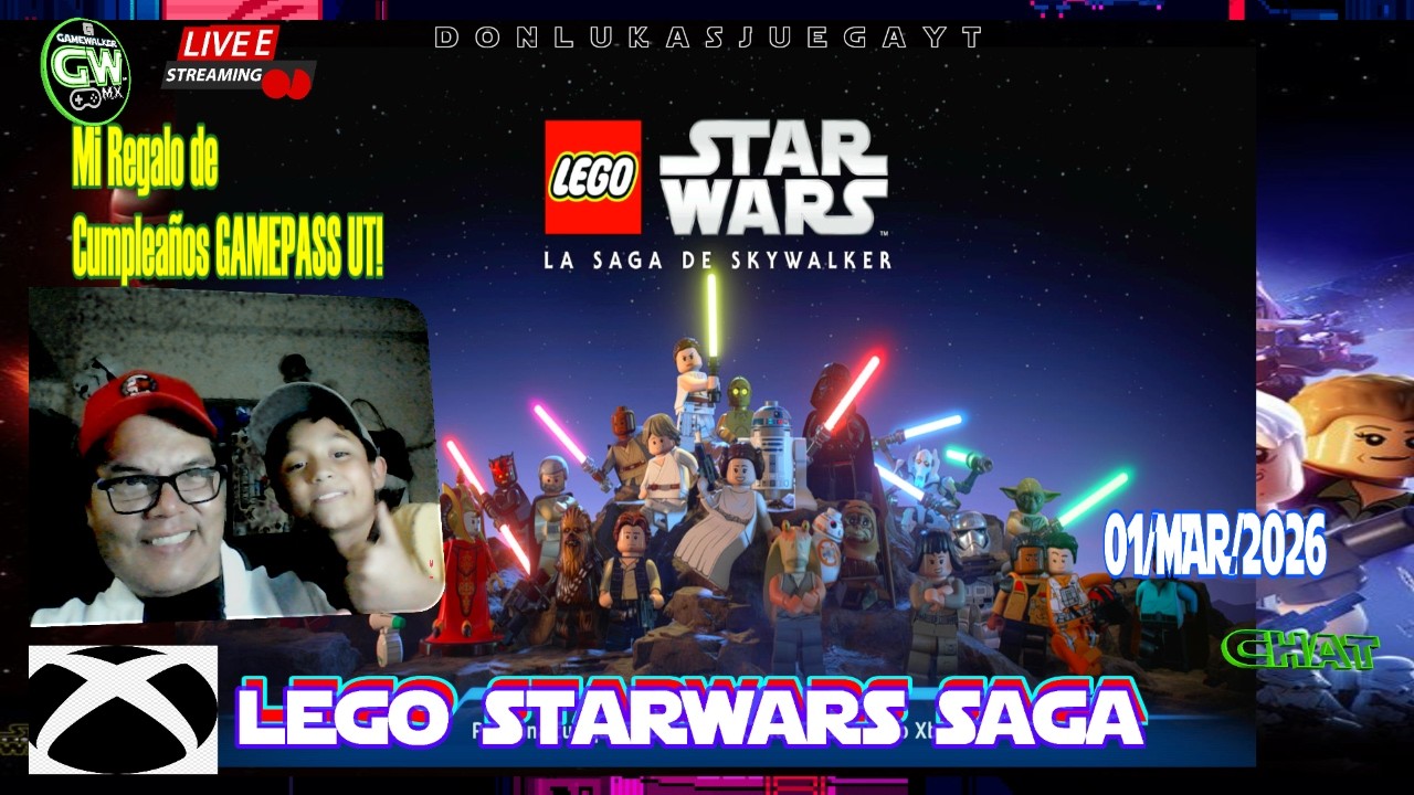 Mi Hijo y Yo Don Lukas Juega!🔴EN VIVO:🎮Lego Starwars SagalXBXSS|01/Mar/2026