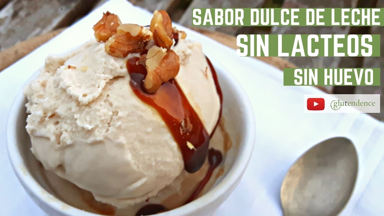 Helado de coco SABOR DULCE DE LECHE (Sin lácteos, Vegano)
