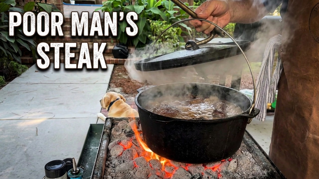 Workin' Man's Steak Rich Man's Flavor | Cast Iron Hamburger Steak with Savory Onion Mushroom Gravy