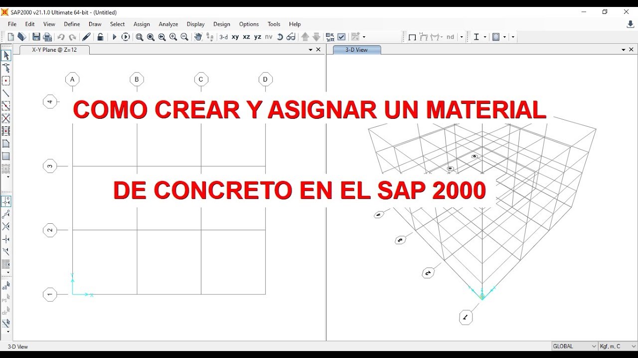 COMO CREAR Y ASIGNAR UN MATERIAL DE CONCRETO EN EL SAP 2000