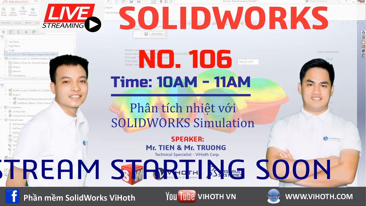 No 106: Hướng dẫn Phân tích nhiệt với SOLIDWORKS Simulation
