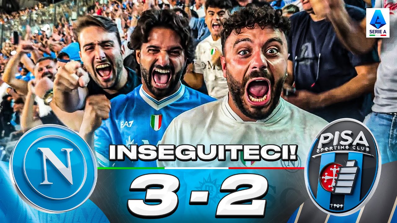 😜 INSEGUITECI!!! NAPOLI 3-2 PISA | LIVE REACTION NAPOLETANI AL MARADONA HD