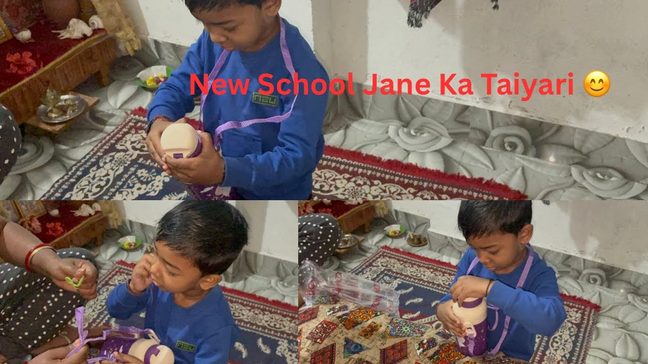 New School Jane Ka Taiyari 😊😱 | Abhik Bhut khus ha 😊🥰