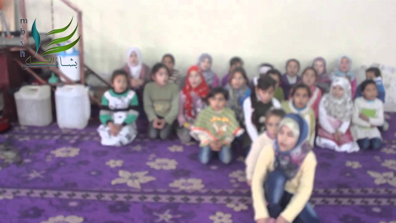 بشائر الشام -جانب من حفل تكريم حافظات جزء عم في مخيم عائدون و ذلك بالتعاون مع رابطة إدع الإسلامية