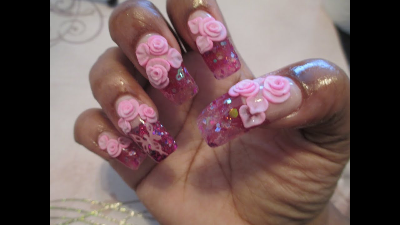 **Pretty in Pink** Valentine's Day Acrylic Nails Tutorial