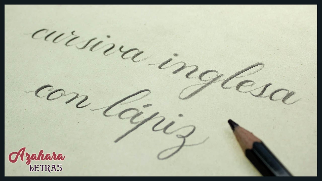 ✏️ Caligrafía Cursiva Inglesa con lápiz (trazos finos y gruesos): Alfabeto Copperplate en minúscula