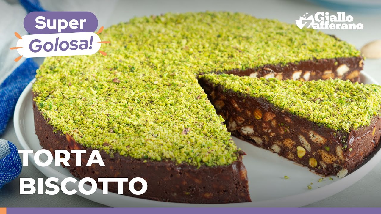 TORTA BISCOTTO al CIOCCOLATO E PISTACCHIO: SUPER GOLOSA E SUPER FACILE! 💚🤎