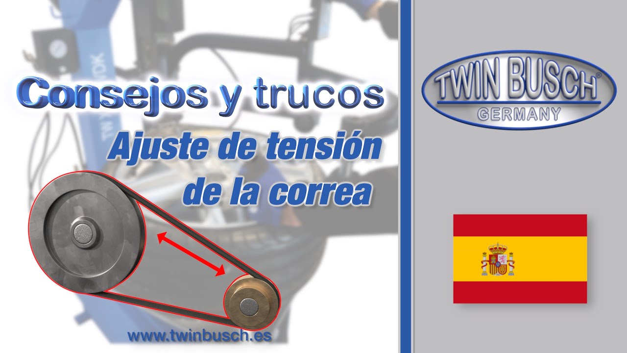 Ajuste de tensión de la correa para la mayoría de las desmontadoras de neumáticos de TWIN BUSCH®