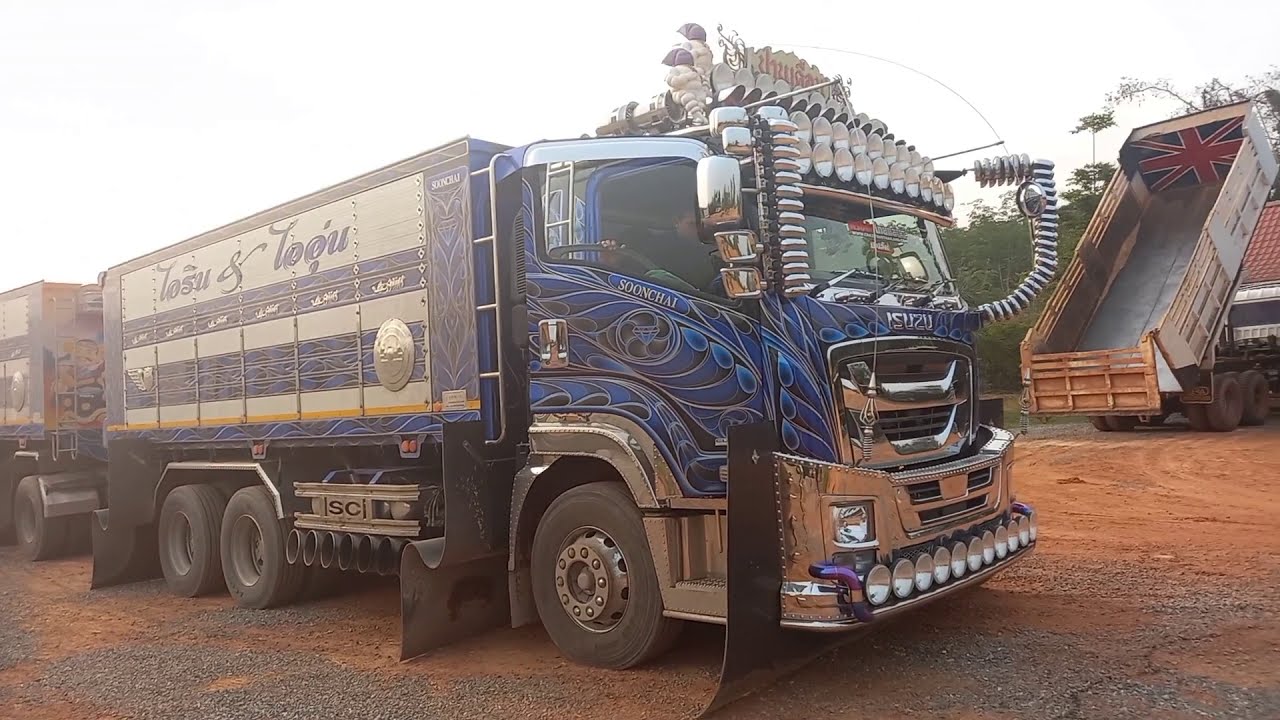 รถพ่วง Isuzu 360 แต่งซิ่งแต่งสวย สวยจัด มาส่งทรายที่บ้าน