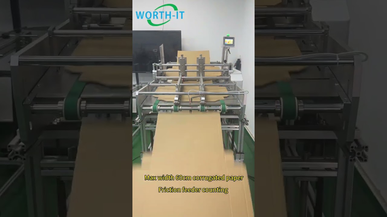 Corrugated paper friction feeder counting machine