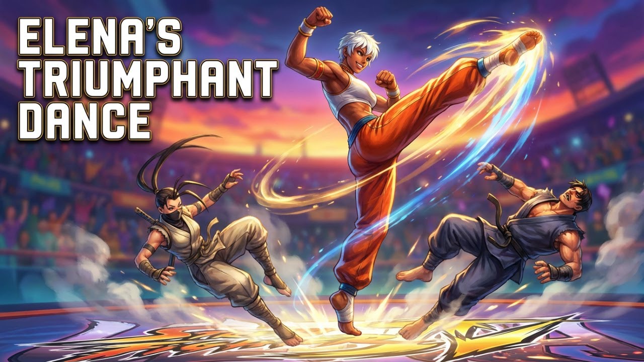 Elena's Triumphant Dance: Defeating the Ninja Duo Ibuki and Guy in USF IV