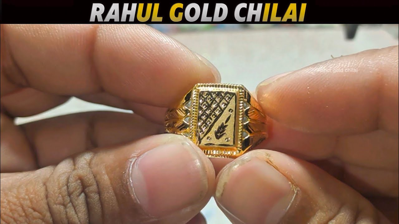 Classic Gold Gents Anguthi For Men 💛 | with a Elegant Chilai Work ✨ #rahulgoldchilai #gold