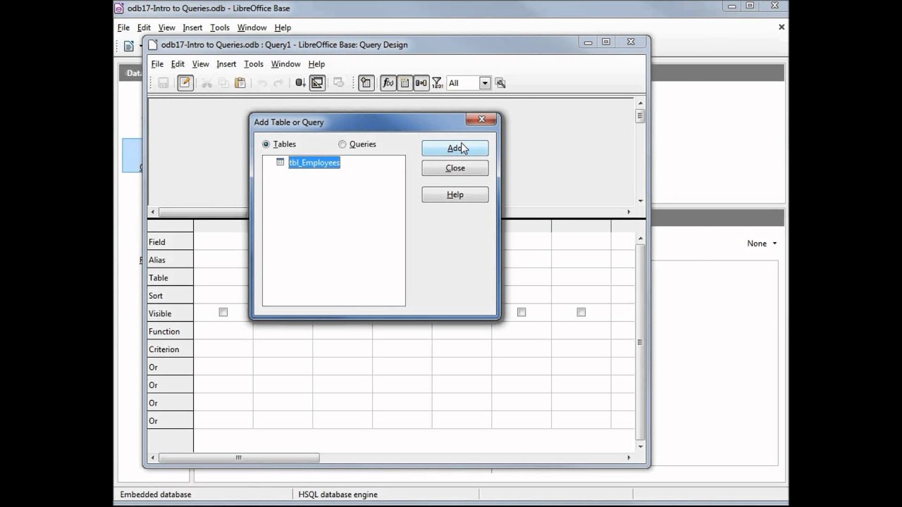 LibreOffice Base (18) Введение в отладку SQL