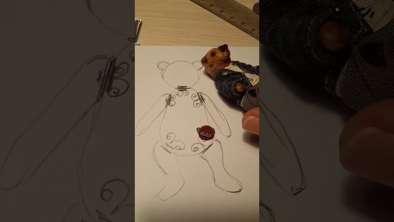 TeddyКухня_Работа с выкройкой миниатюры