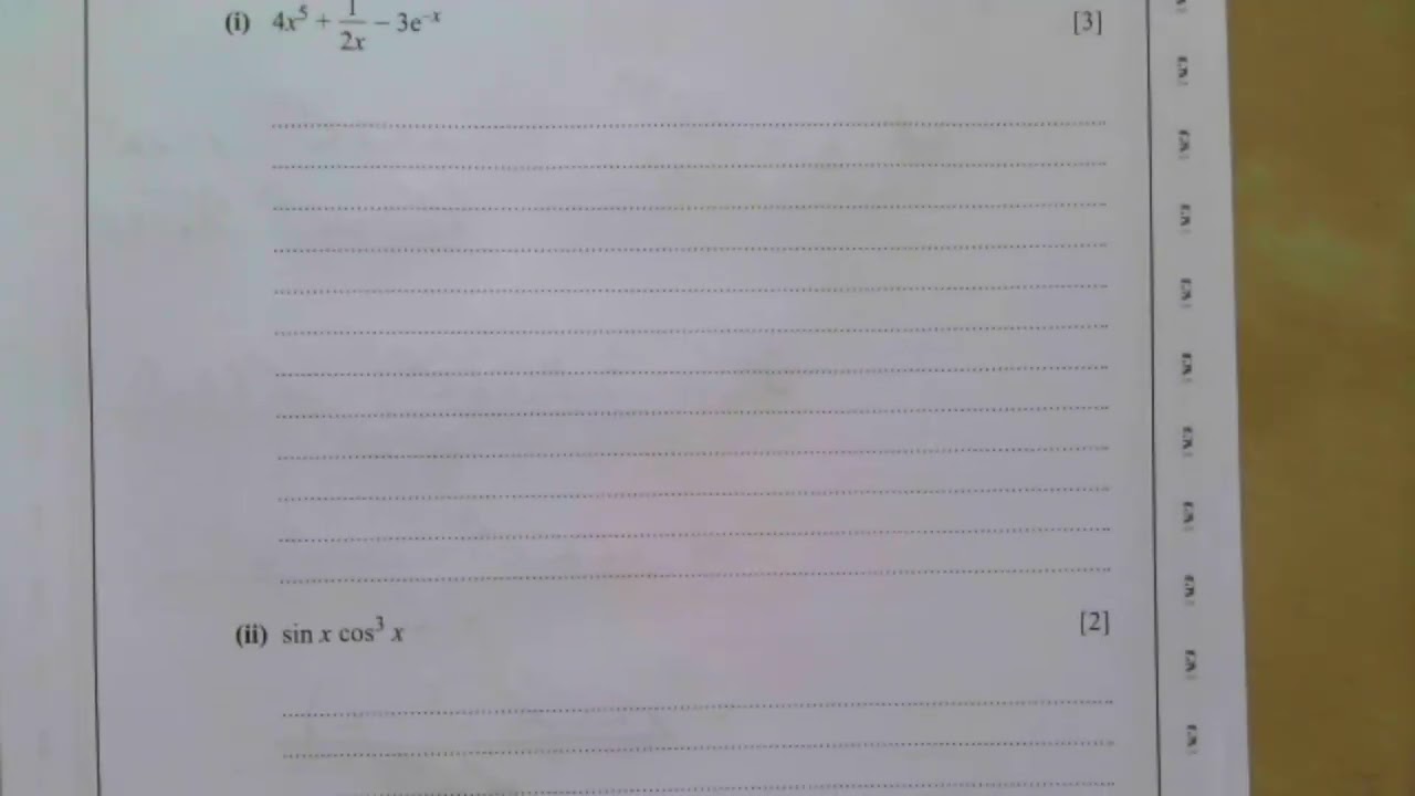 CCEA A2 Pure Maths Summer 2024 Qu 3