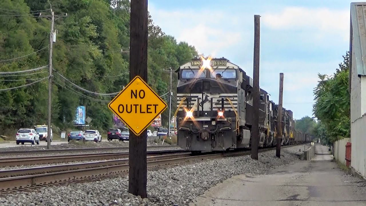 ES44AC NS 8120 w/ RS5T Leads C07 Westbound w/Slug Set Trailing through Haysville, PA - 9/30/2019