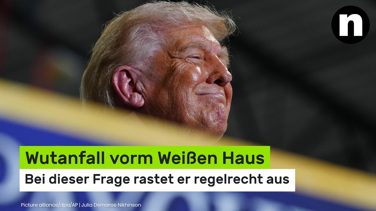 Donald Trump : Wutanfall vorm Weißen Haus - bei dieser Frage rastet er regelrecht aus