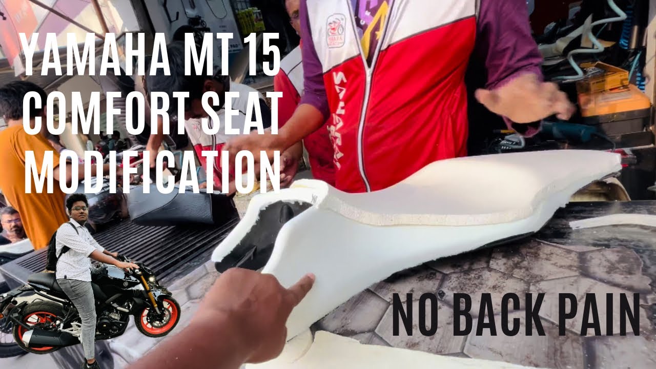 Yamaha MT 15 Comfortable Seat Modification | No Back Pain #telugumotovlogger #teluguvlogs #mt15 #mt